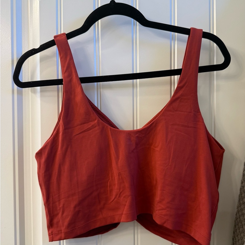 Rust Red Ruched Tank Top - Picture 2 of 2